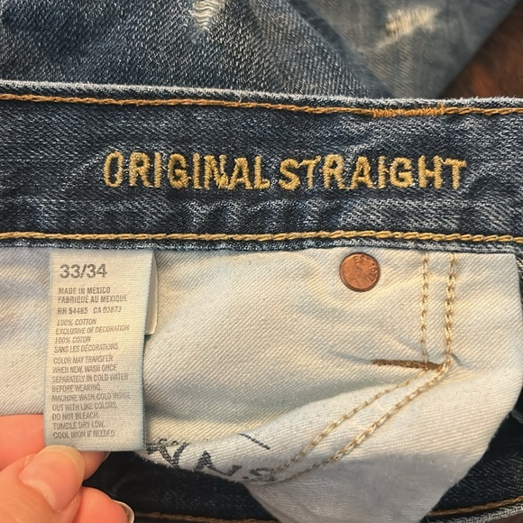 American Eagle Original Straight Leg Denim Jeans - Picture 5 of 7